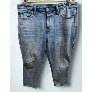 Talbots Jeans Womens 10P Ankle Straight Leg Blue Stretch Denim Classic Fit